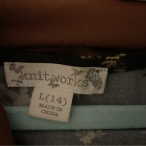 Rose dress with brown sweater